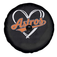 Vintage Astro Name Sports Style Spare Tire Cover Varsity Script Vintage Baseball Heart Graphic