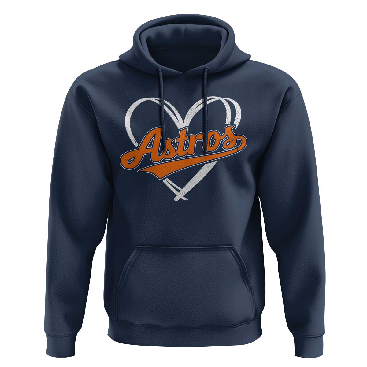 Vintage Astro Name Sports Style Hoodie Varsity Script Vintage Baseball Heart Graphic
