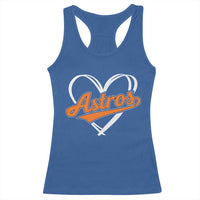 Vintage Astro Name Sports Style Racerback Tank Top Varsity Script Vintage Baseball Heart Graphic