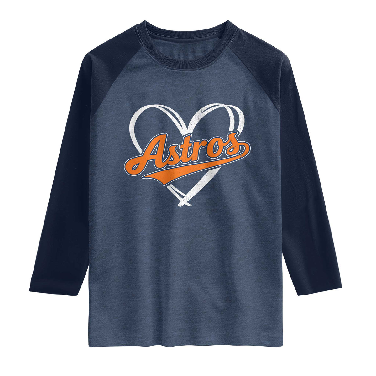 Vintage Astro Name Sports Style Raglan Shirt Varsity Script Vintage Baseball Heart Graphic