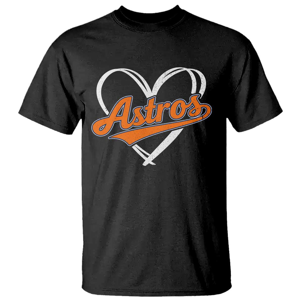 Vintage Astro Name Sports Style T Shirt Varsity Script Vintage Baseball Heart Graphic