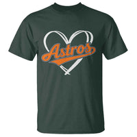 Vintage Astro Name Sports Style T Shirt Varsity Script Vintage Baseball Heart Graphic