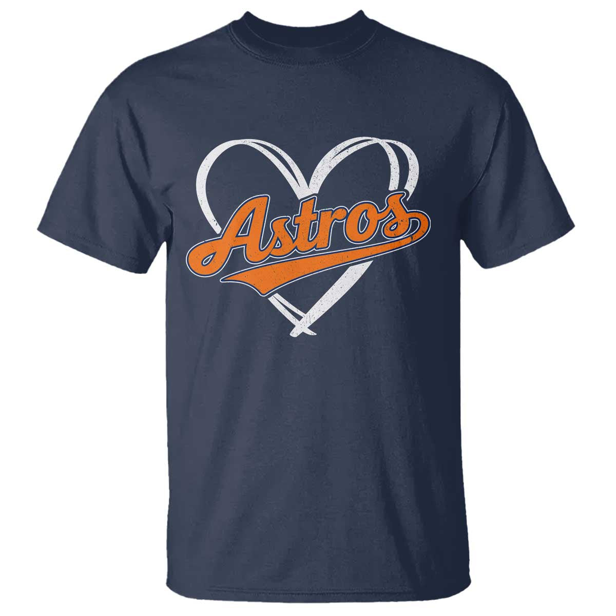Vintage Astro Name Sports Style T Shirt Varsity Script Vintage Baseball Heart Graphic