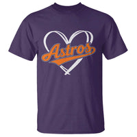 Vintage Astro Name Sports Style T Shirt Varsity Script Vintage Baseball Heart Graphic