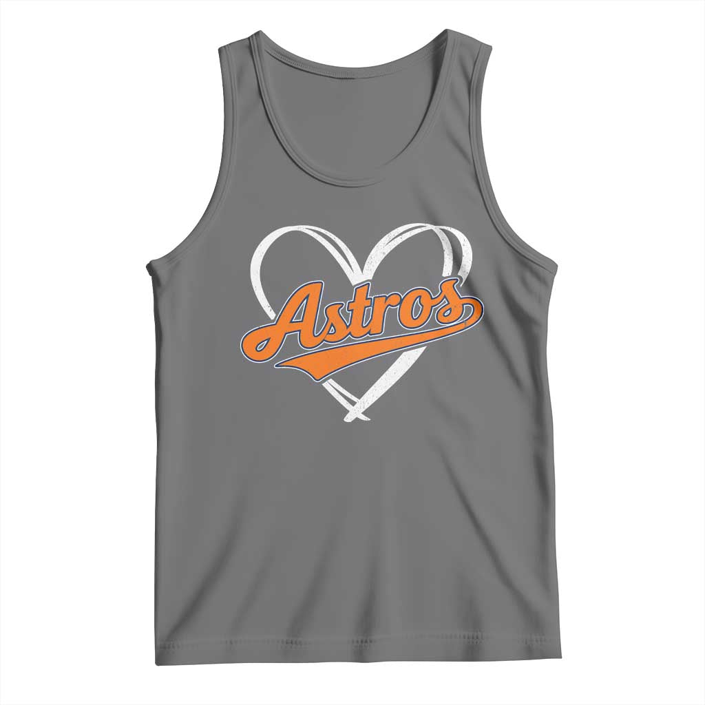 Vintage Astro Name Sports Style Tank Top Varsity Script Vintage Baseball Heart Graphic