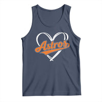 Vintage Astro Name Sports Style Tank Top Varsity Script Vintage Baseball Heart Graphic