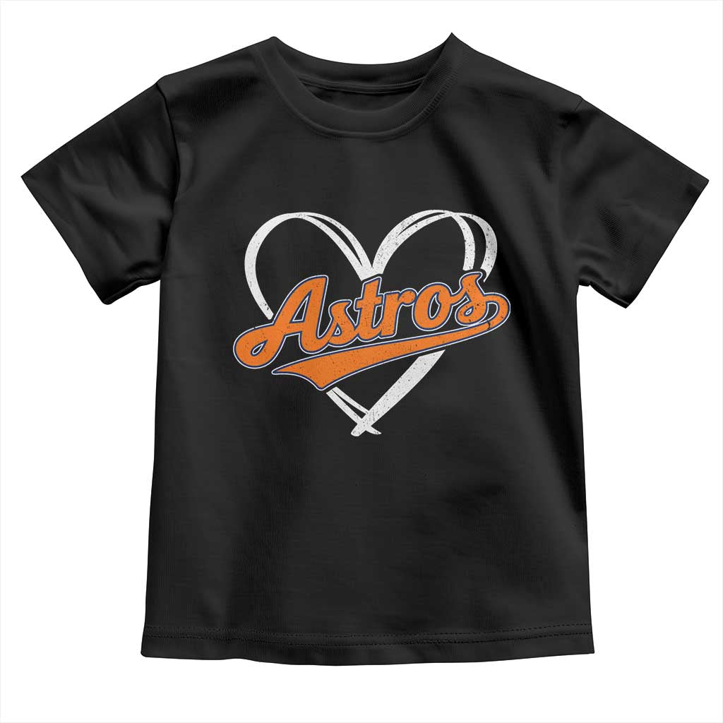 Vintage Astro Name Sports Style Toddler T Shirt Varsity Script Vintage Baseball Heart Graphic