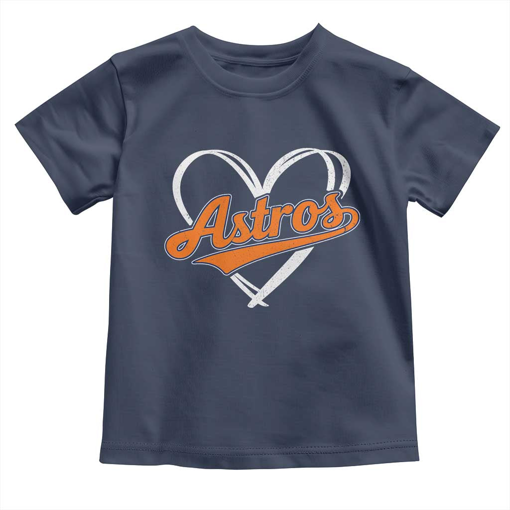 Vintage Astro Name Sports Style Toddler T Shirt Varsity Script Vintage Baseball Heart Graphic