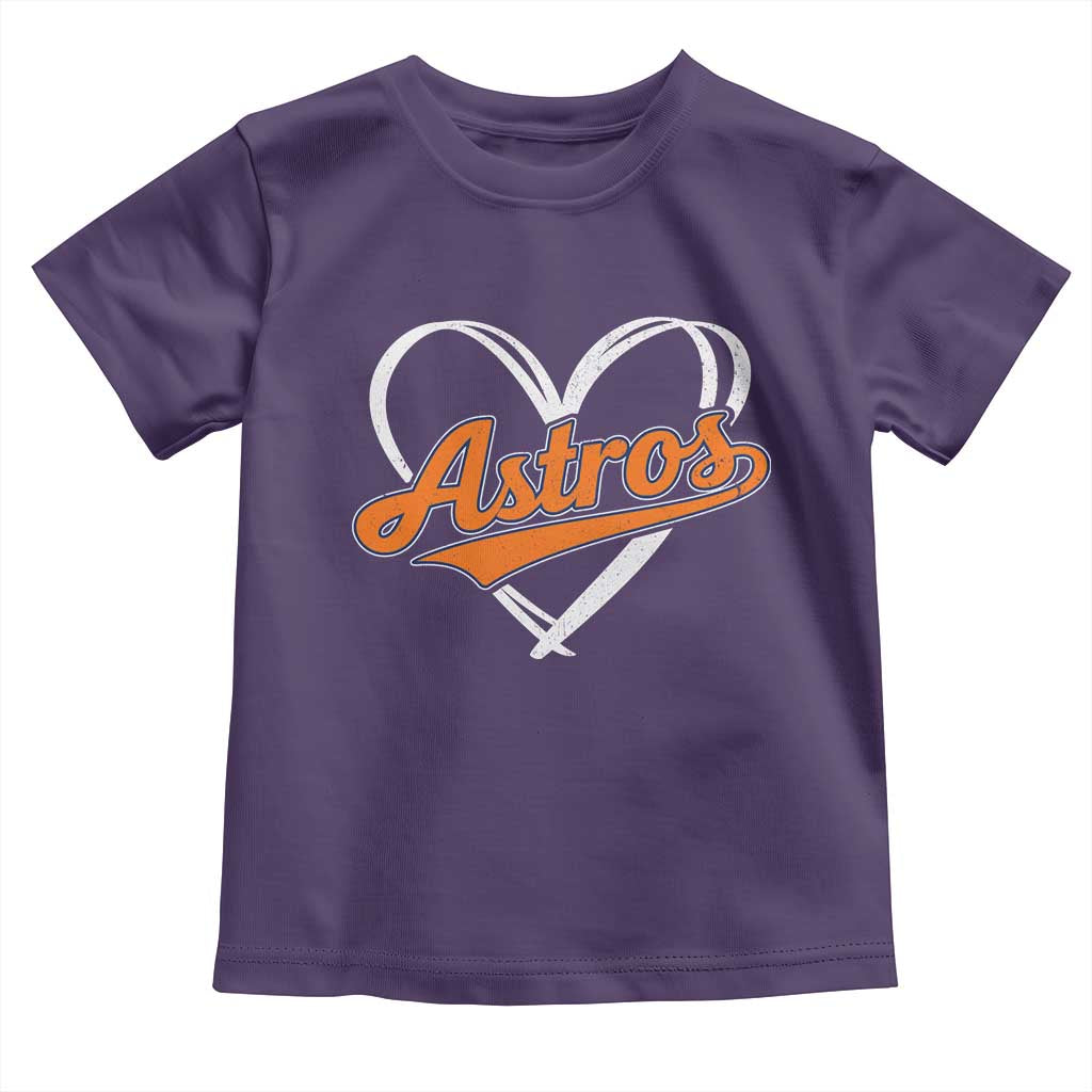 Vintage Astro Name Sports Style Toddler T Shirt Varsity Script Vintage Baseball Heart Graphic