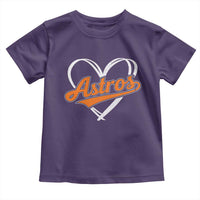Vintage Astro Name Sports Style Toddler T Shirt Varsity Script Vintage Baseball Heart Graphic