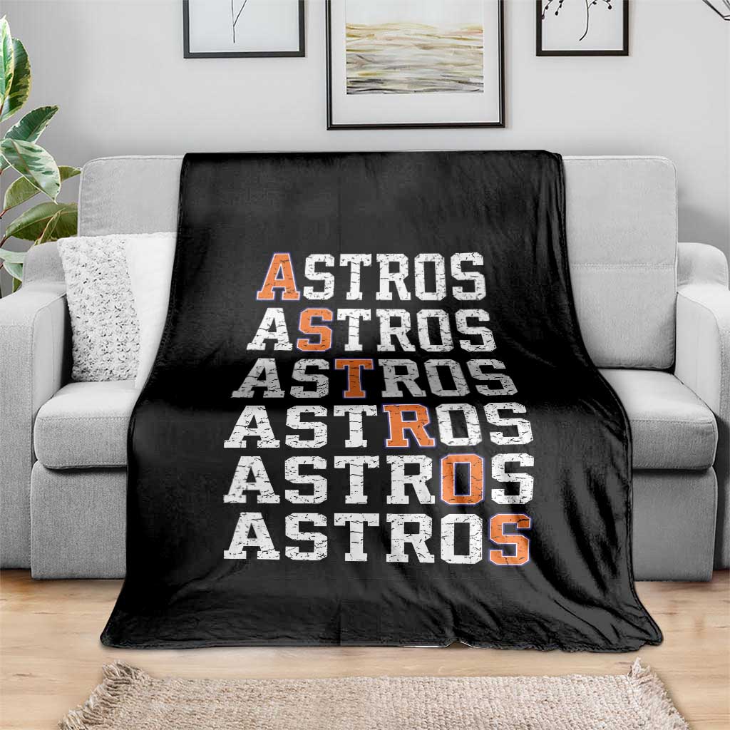Vintage Astro Last Name Throw Blanket Retro Baseball Fans Sports Style