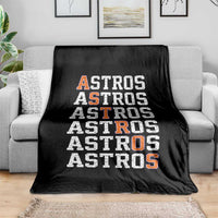 Vintage Astro Last Name Throw Blanket Retro Baseball Fans Sports Style