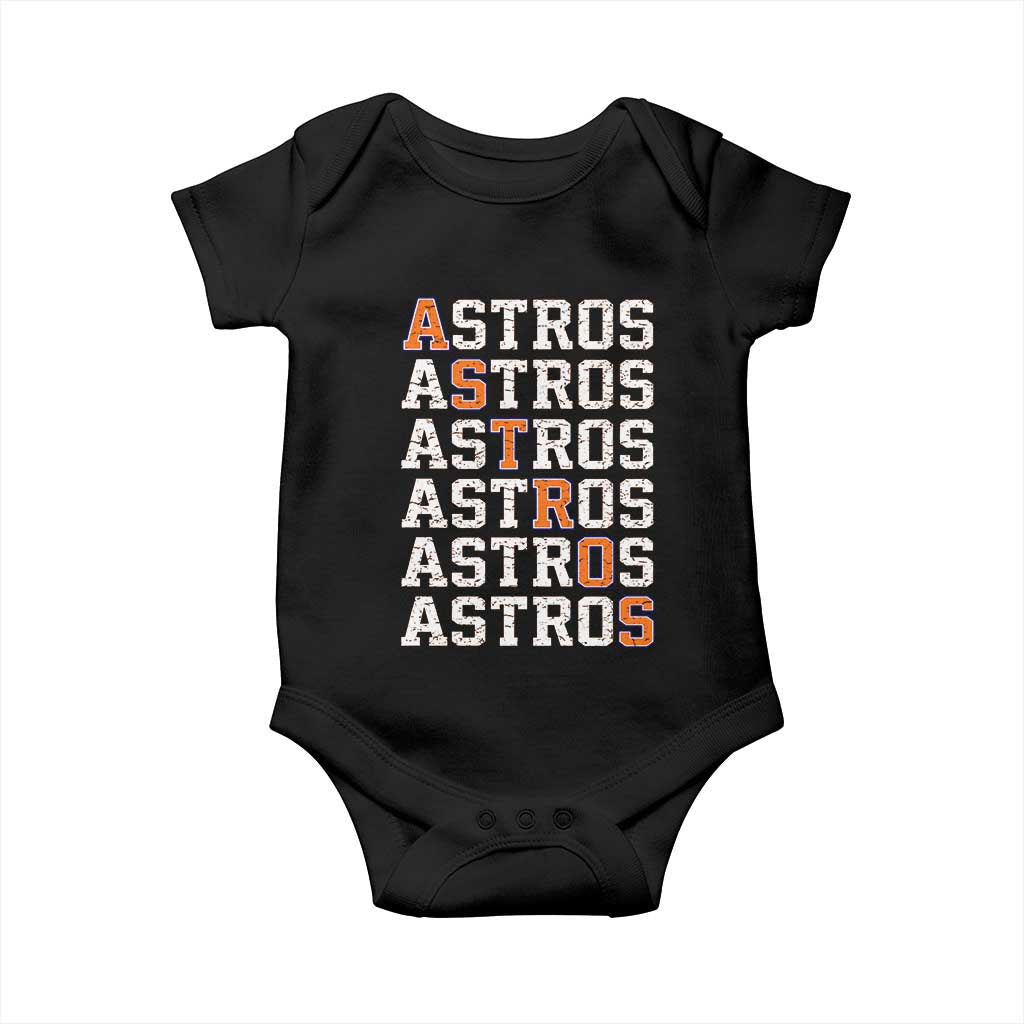 Vintage Astro Last Name Baby Onesie Retro Baseball Fans Sports Style