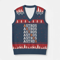 Vintage Astro Last Name V-Neck Knit Sweater Vest Retro Baseball Fans Sports Style
