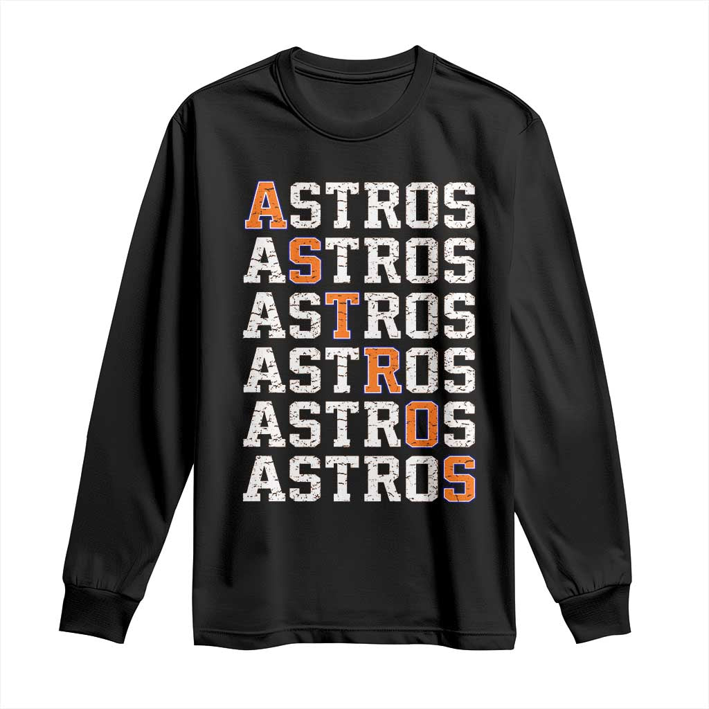 Vintage Astro Last Name Long Sleeve Shirt Retro Baseball Fans Sports Style