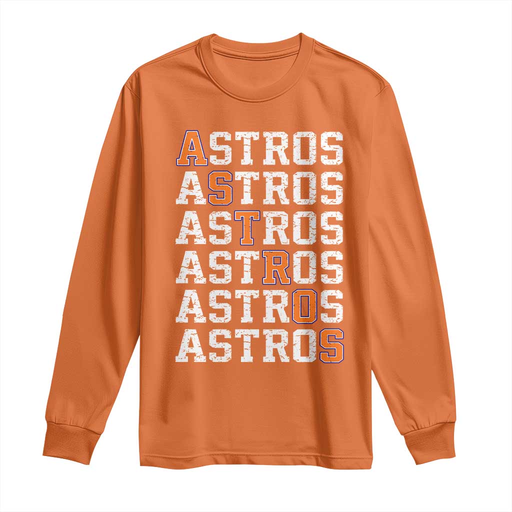 Vintage Astro Last Name Long Sleeve Shirt Retro Baseball Fans Sports Style