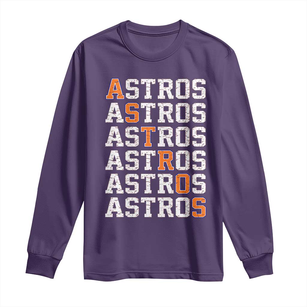Vintage Astro Last Name Long Sleeve Shirt Retro Baseball Fans Sports Style