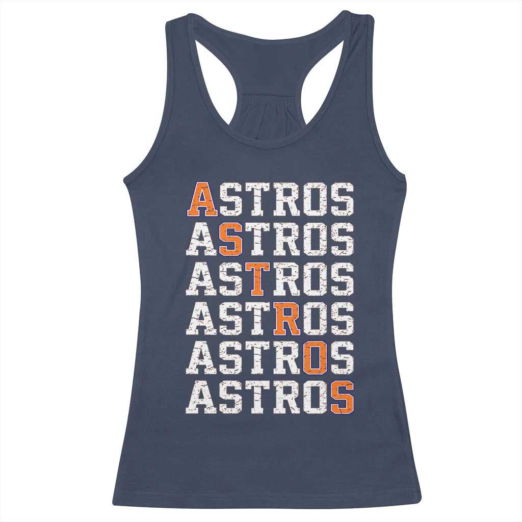 Vintage Astro Last Name Racerback Tank Top Retro Baseball Fans Sports Style