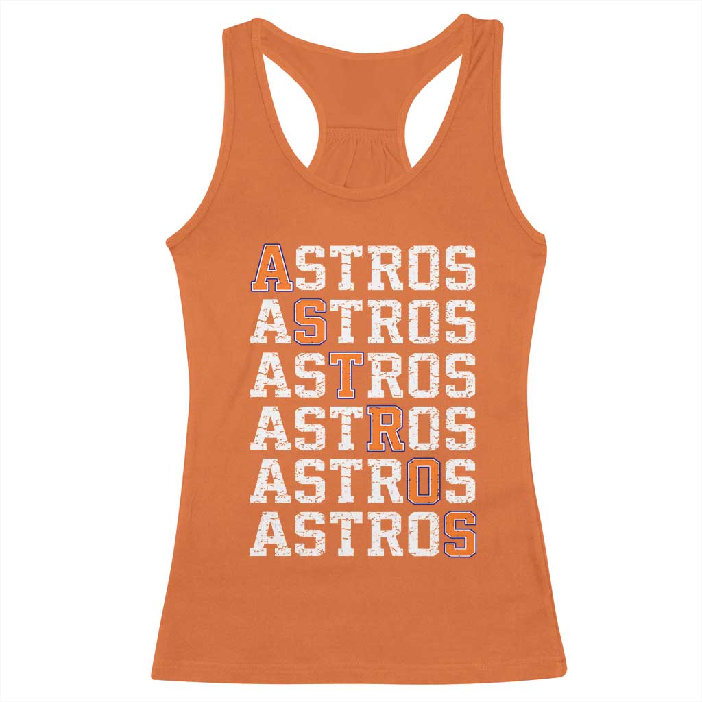 Vintage Astro Last Name Racerback Tank Top Retro Baseball Fans Sports Style