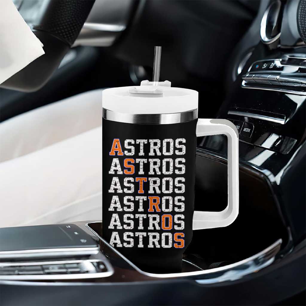 Vintage Astro Last Name Tumbler With Handle Retro Baseball Fans Sports Style