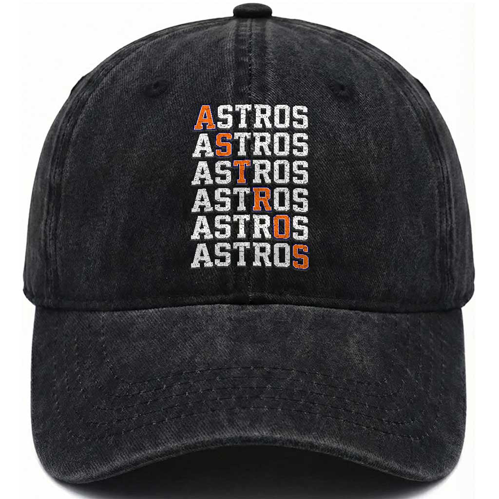 Vintage Astro Last Name Washed Cotton Baseball Cap Retro Baseball Fans Sports Style
