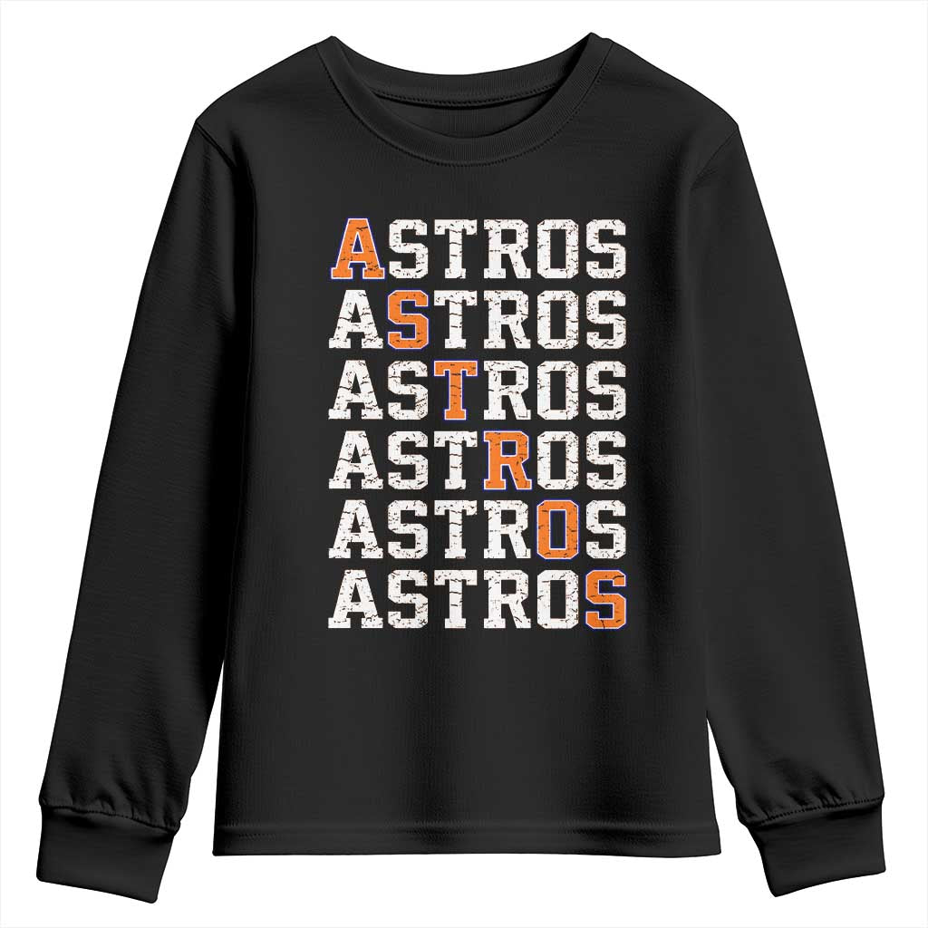 Vintage Astro Last Name Youth Sweatshirt Retro Baseball Fans Sports Style