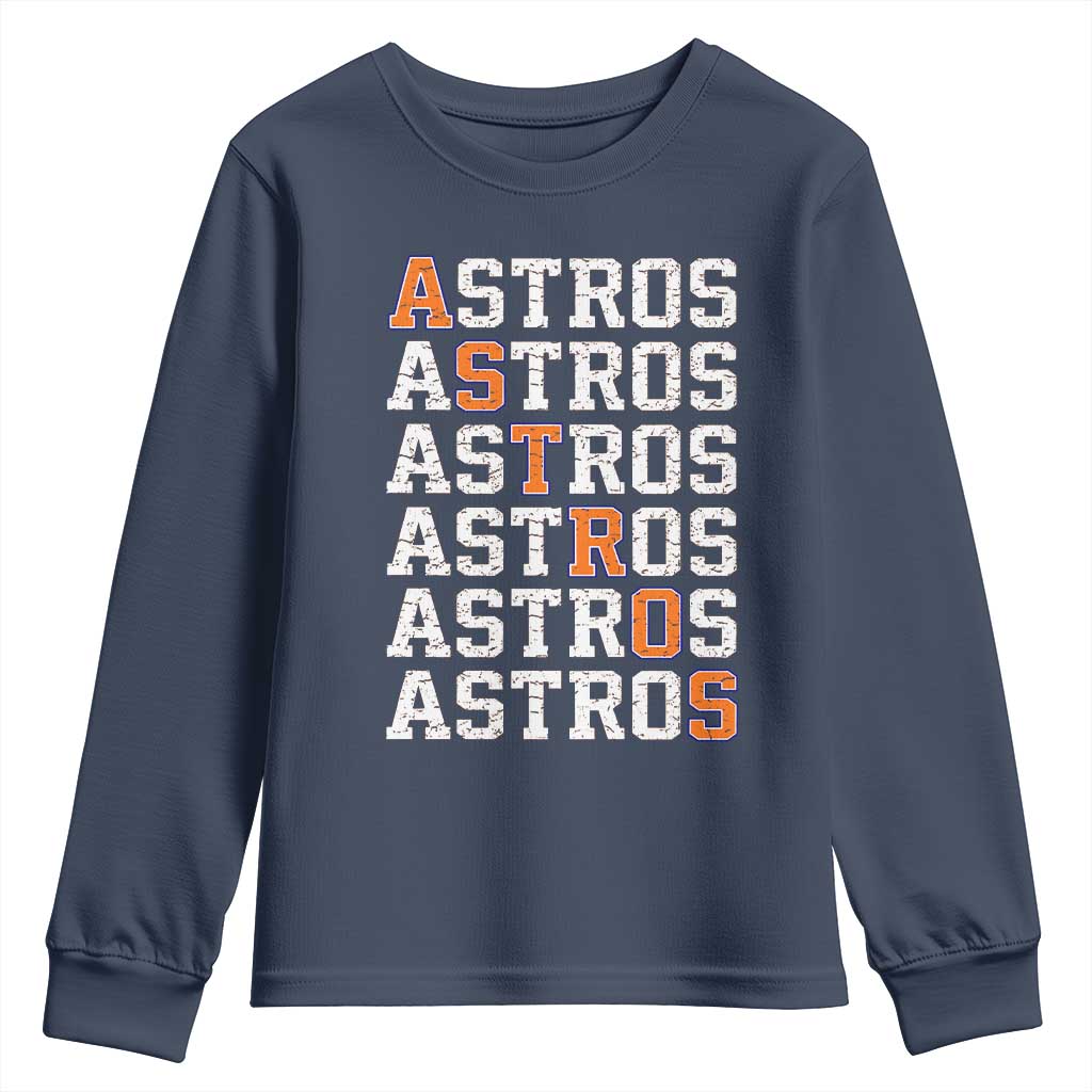 Vintage Astro Last Name Youth Sweatshirt Retro Baseball Fans Sports Style