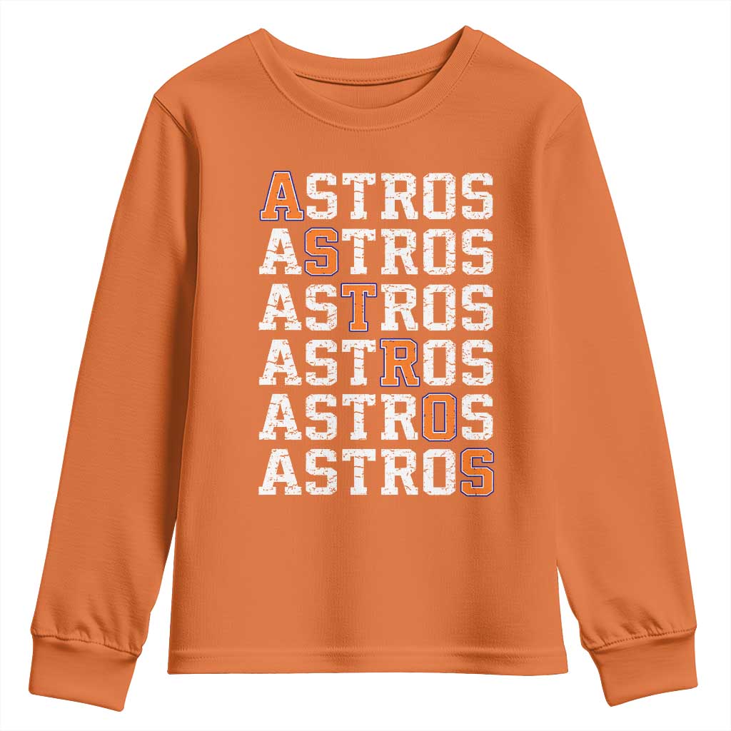 Vintage Astro Last Name Youth Sweatshirt Retro Baseball Fans Sports Style