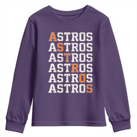 Vintage Astro Last Name Youth Sweatshirt Retro Baseball Fans Sports Style