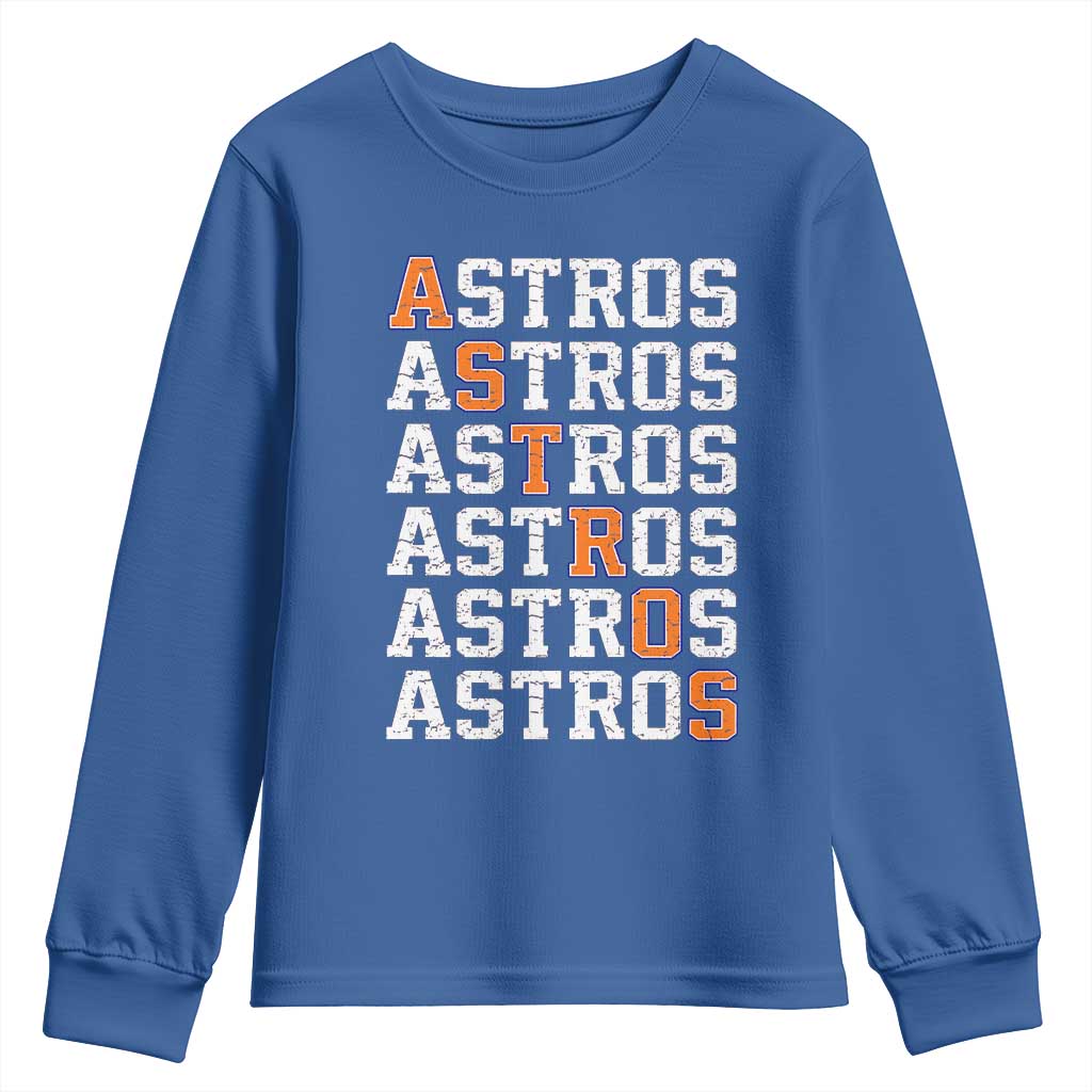 Vintage Astro Last Name Youth Sweatshirt Retro Baseball Fans Sports Style