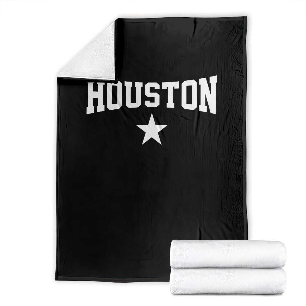 Vintage Houston Throw Blanket Retro Texas Throwback Athletic Sports Style 80s 90s