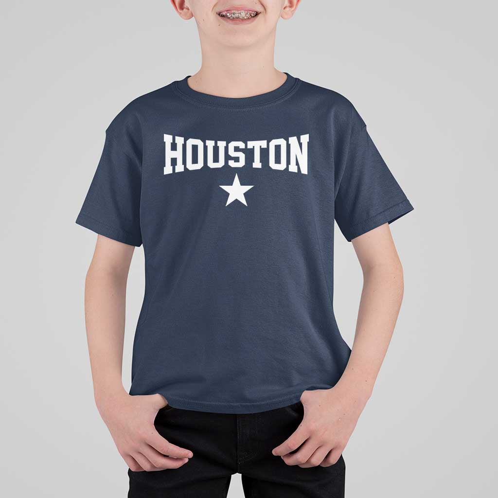 Vintage Houston T Shirt For Kid Retro Texas Throwback Athletic Sports Style 80s 90s