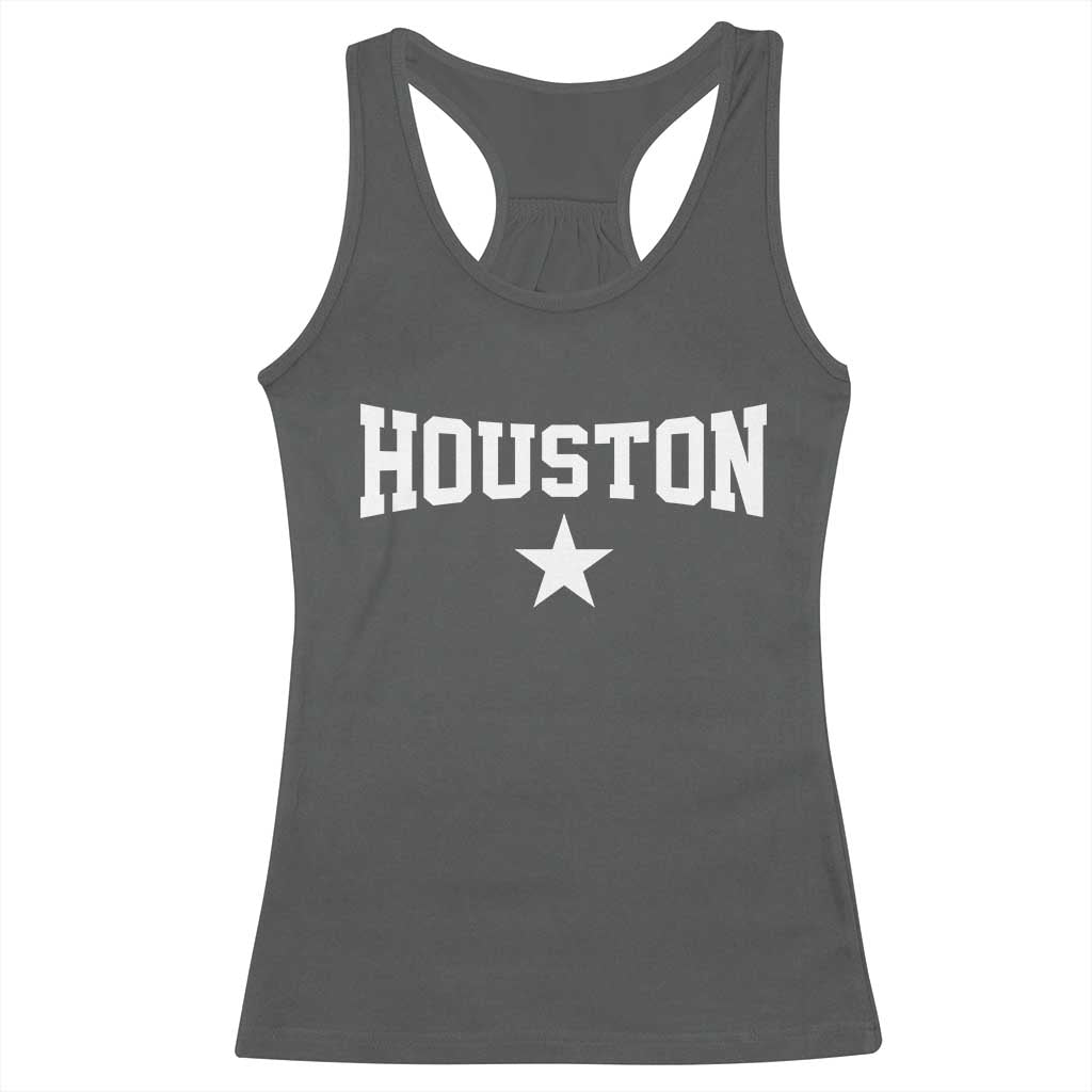 Vintage Houston Racerback Tank Top Retro Texas Throwback Athletic Sports Style 80s 90s