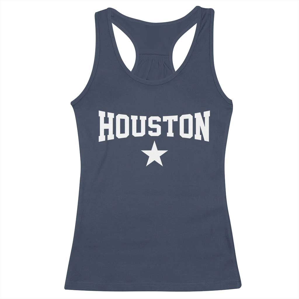 Vintage Houston Racerback Tank Top Retro Texas Throwback Athletic Sports Style 80s 90s