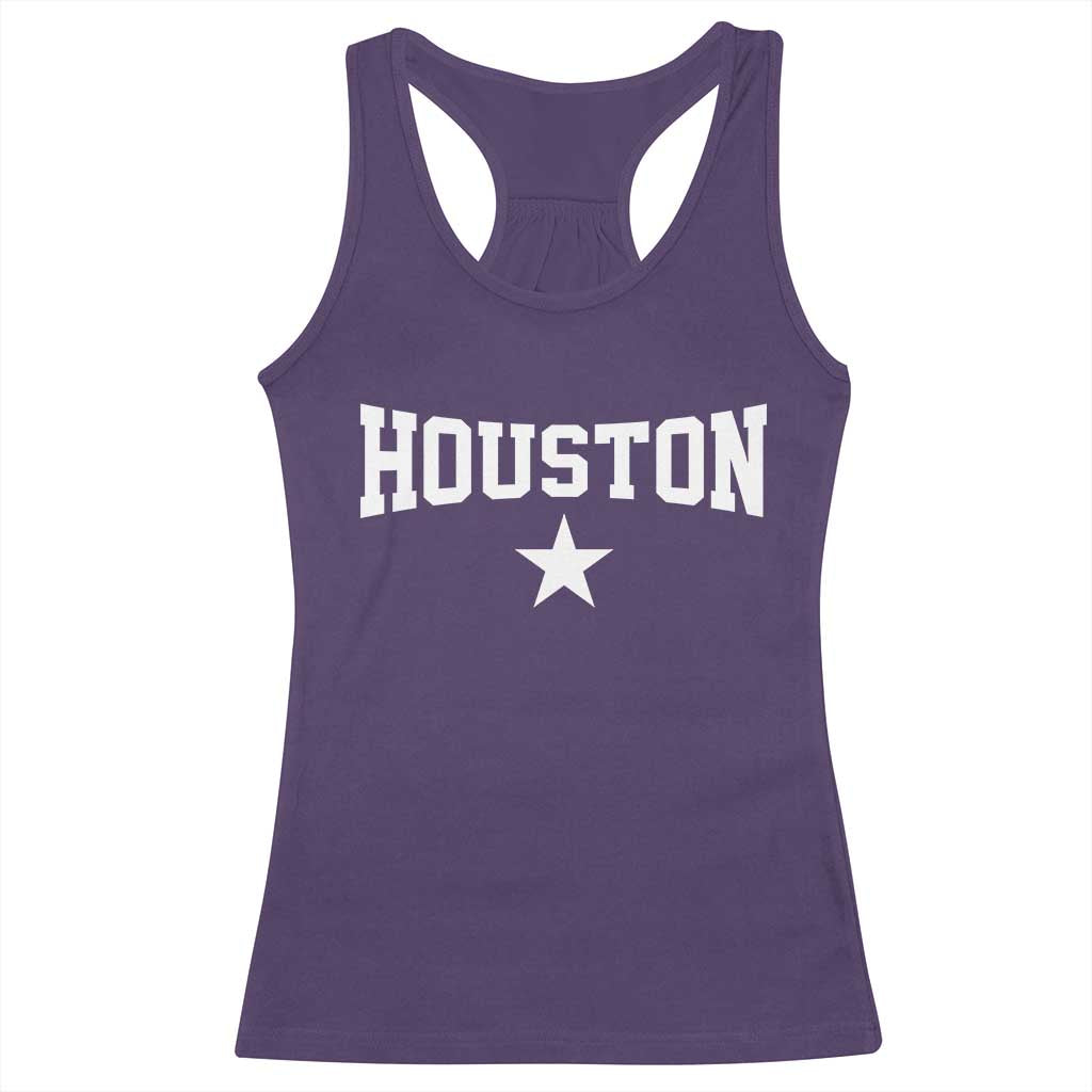 Vintage Houston Racerback Tank Top Retro Texas Throwback Athletic Sports Style 80s 90s