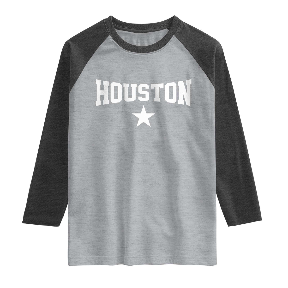 Vintage Houston Raglan Shirt Retro Texas Throwback Athletic Sports Style 80s 90s