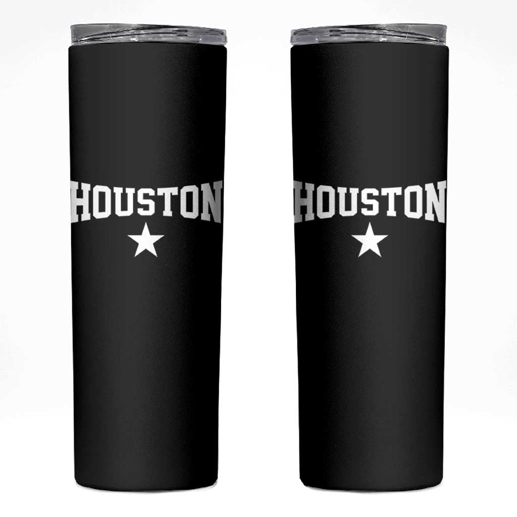 Vintage Houston Skinny Tumbler Retro Texas Throwback Athletic Sports Style 80s 90s