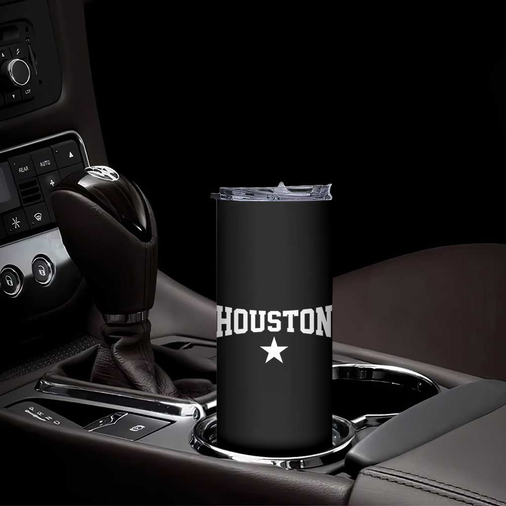 Vintage Houston Skinny Tumbler Retro Texas Throwback Athletic Sports Style 80s 90s