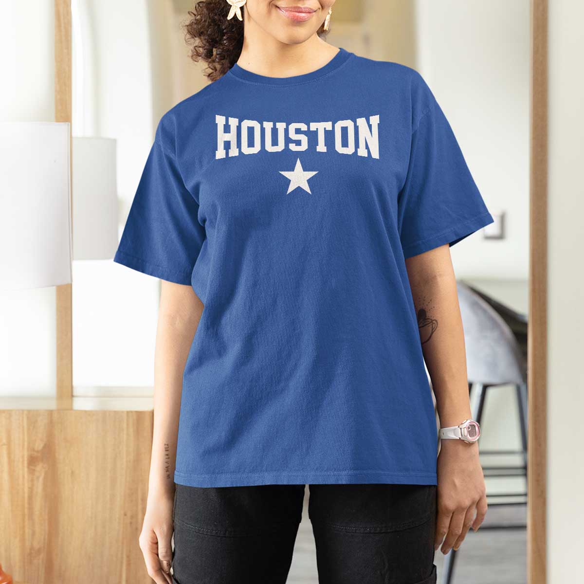 Vintage Houston T Shirt For Women Retro Texas Throwback Athletic Sports Style 80s 90s