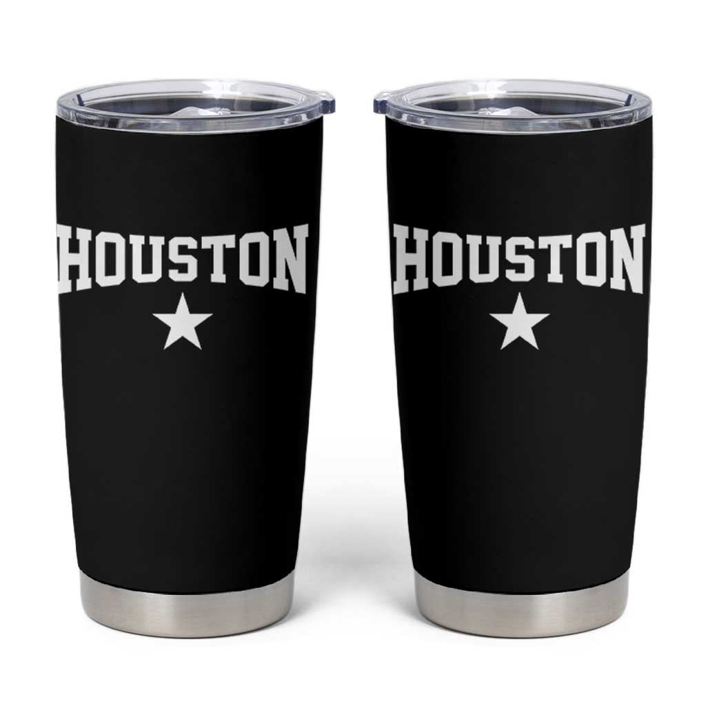 Vintage Houston Tumbler Cup Retro Texas Throwback Athletic Sports Style 80s 90s
