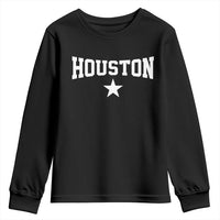 Vintage Houston Youth Sweatshirt Retro Texas Throwback Athletic Sports Style 80s 90s