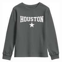 Vintage Houston Youth Sweatshirt Retro Texas Throwback Athletic Sports Style 80s 90s