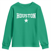 Vintage Houston Youth Sweatshirt Retro Texas Throwback Athletic Sports Style 80s 90s