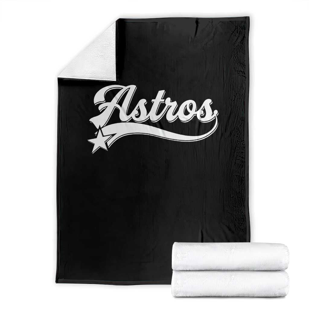 Vintage Astro Script Name Throw Blanket Texas Vintage Sports Jersey Style 80s 90s