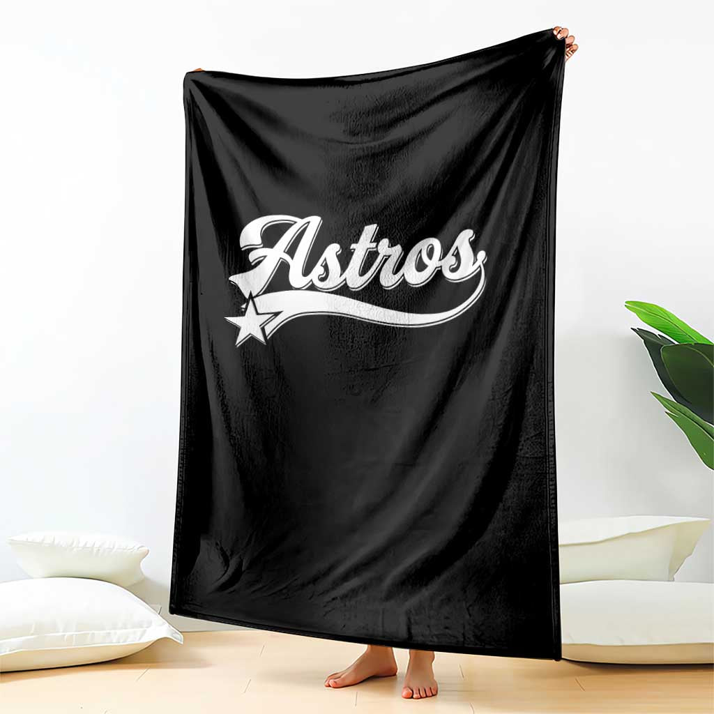 Vintage Astro Script Name Throw Blanket Texas Vintage Sports Jersey Style 80s 90s