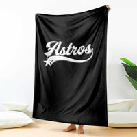 Vintage Astro Script Name Throw Blanket Texas Vintage Sports Jersey Style 80s 90s