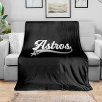 Vintage Astro Script Name Throw Blanket Texas Vintage Sports Jersey Style 80s 90s