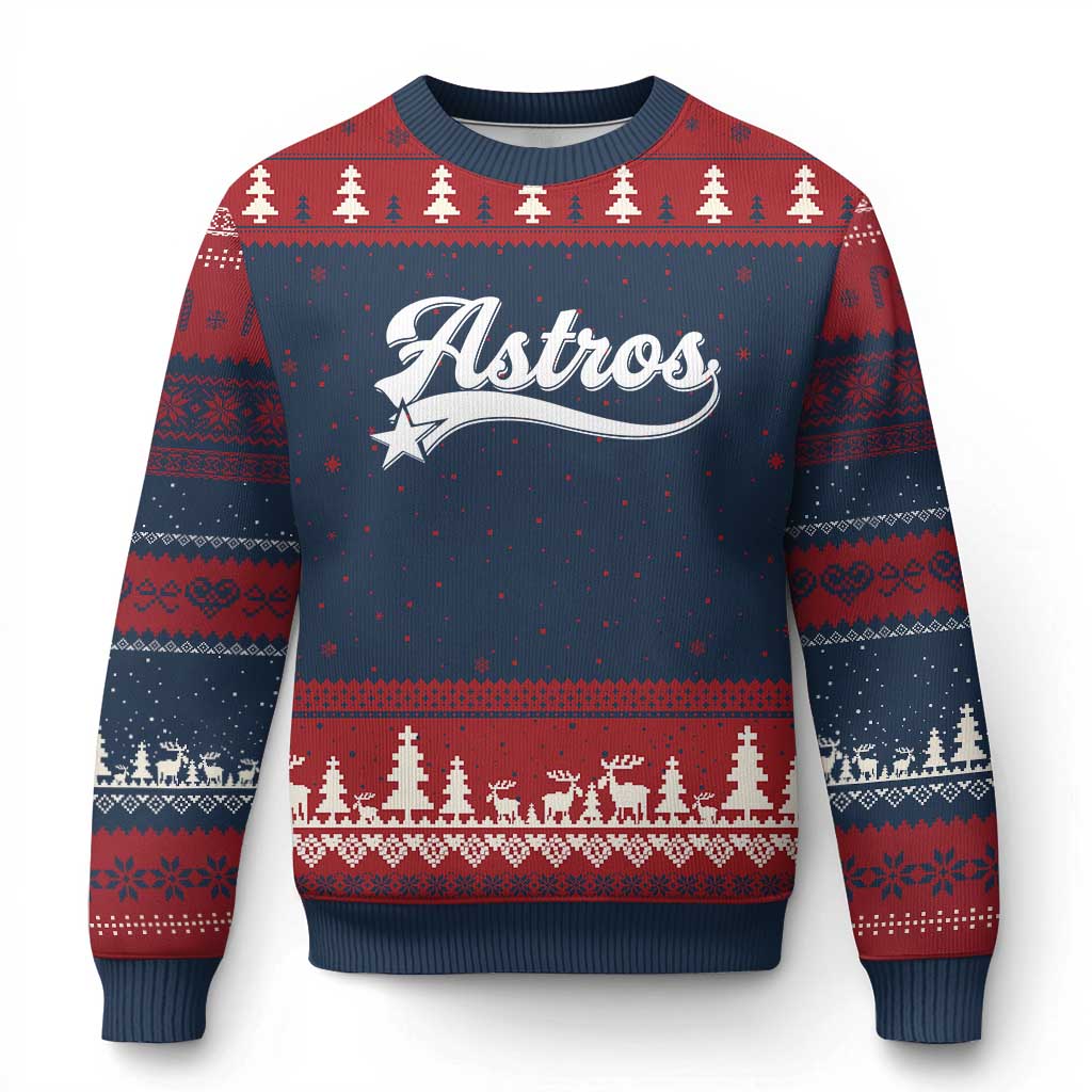 Vintage Astro Script Name Ugly Christmas Sweater Texas Vintage Sports Jersey Style 80s 90s