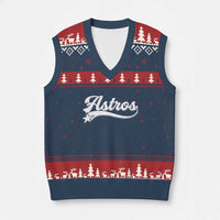 Vintage Astro Script Name V-Neck Knit Sweater Vest Texas Vintage Sports Jersey Style 80s 90s