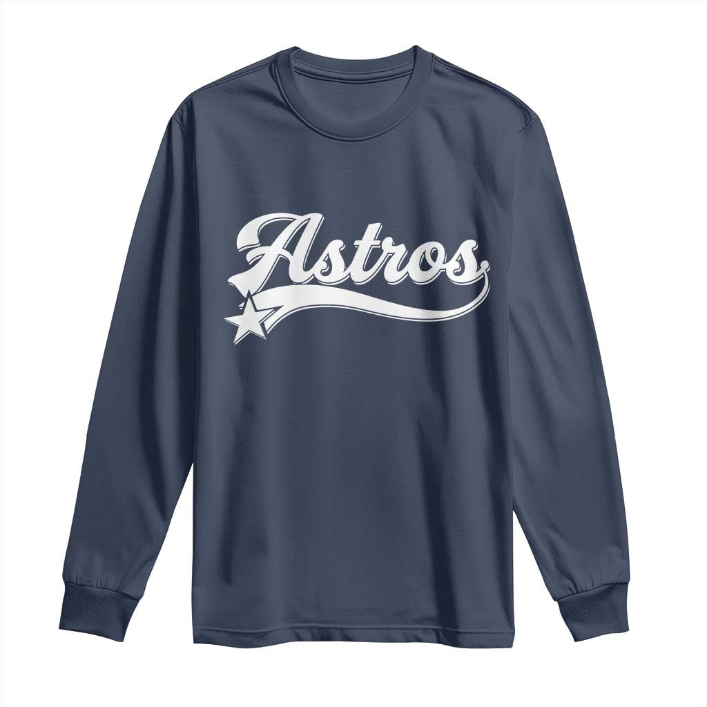 Vintage Astro Script Name Long Sleeve Shirt Texas Vintage Sports Jersey Style 80s 90s
